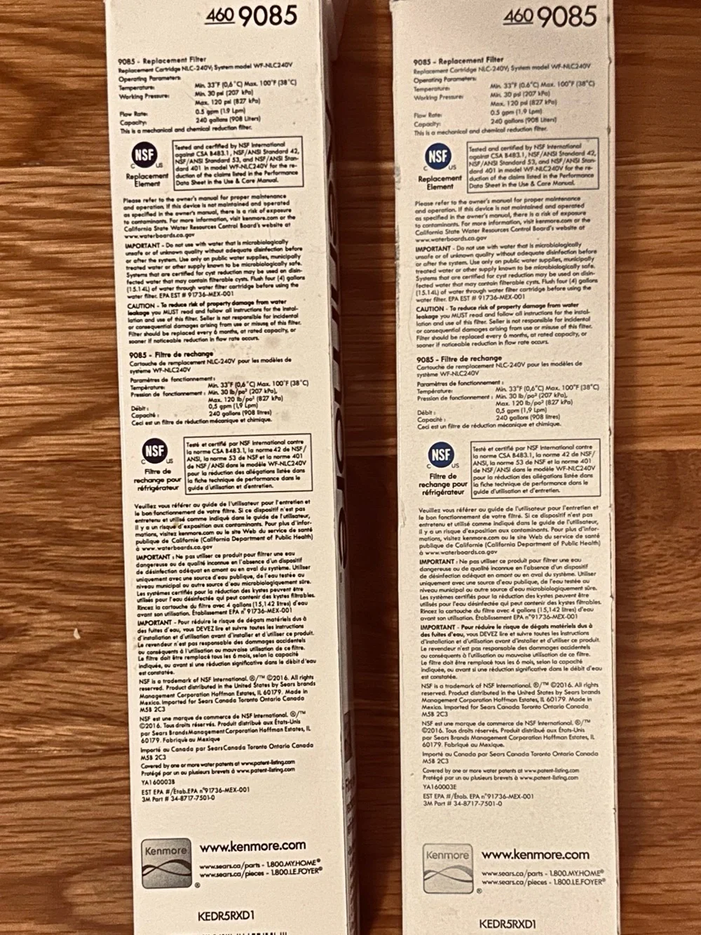 Kenmore Replacement Refrigerator Water Filter 9085